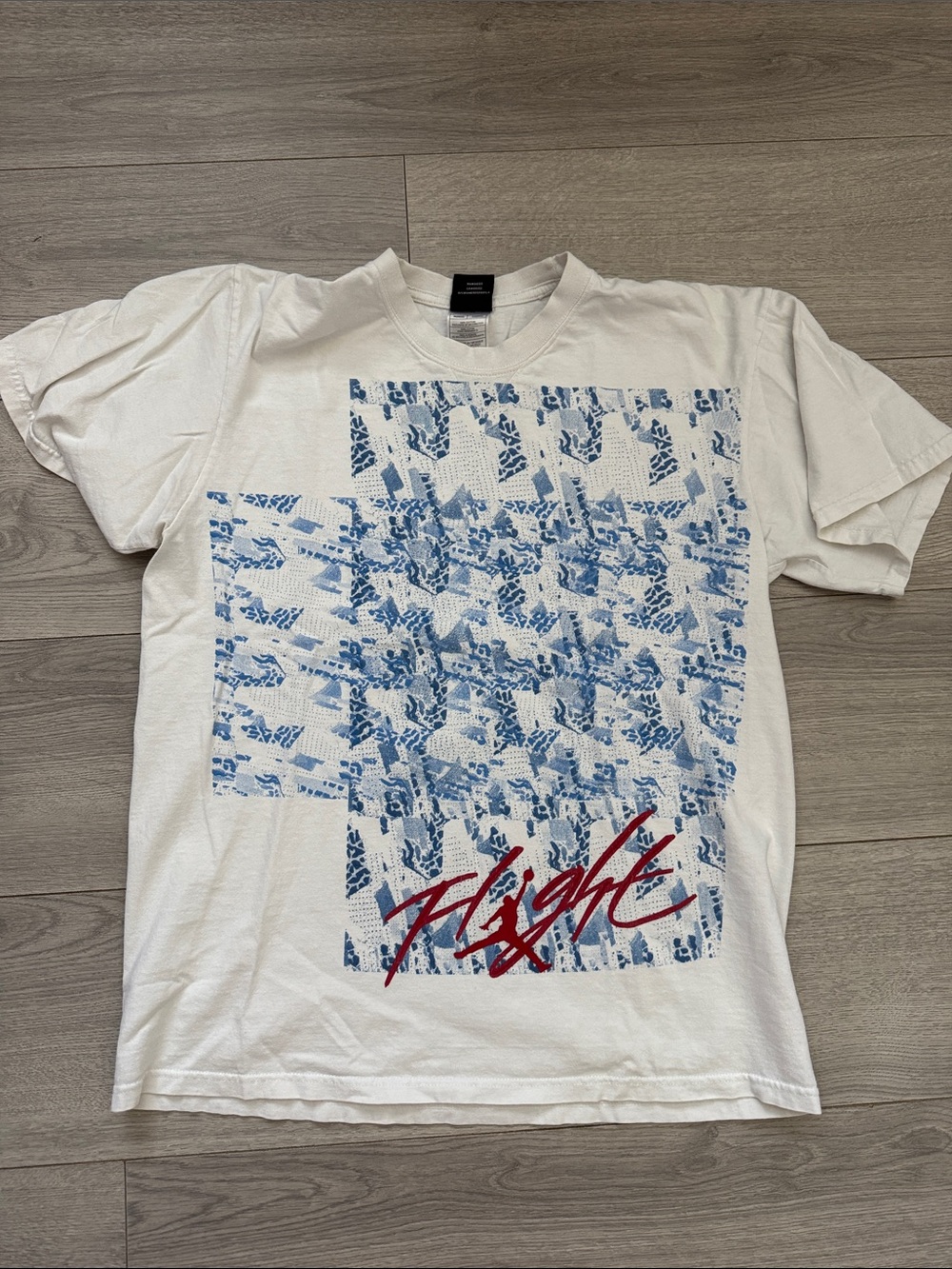 Michael Jordan vintage 90’s White Short Sleeve T‑Shirt with Red 'Flight' Script